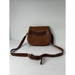 Pourchet Vintage  Paris Purse Crossbody Leather Saddle Bag Purse